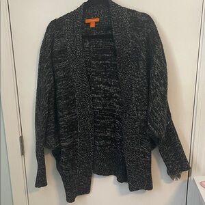 Joe Fresh Black and Gray Women's Cardigan size medium